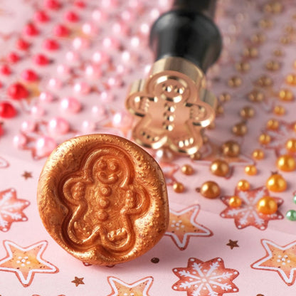 Gingerbread Man Wax Stamper - Honey Bee Stamps