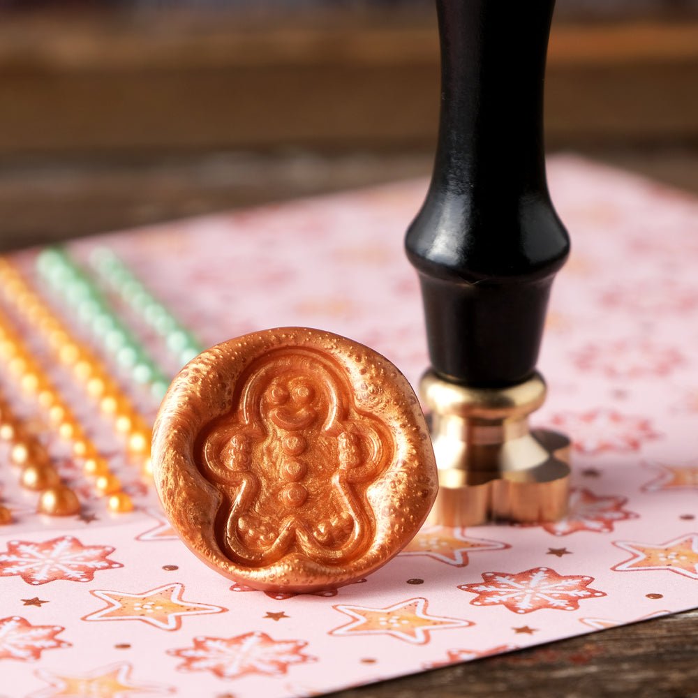 Gingerbread Man Wax Stamper - Honey Bee Stamps