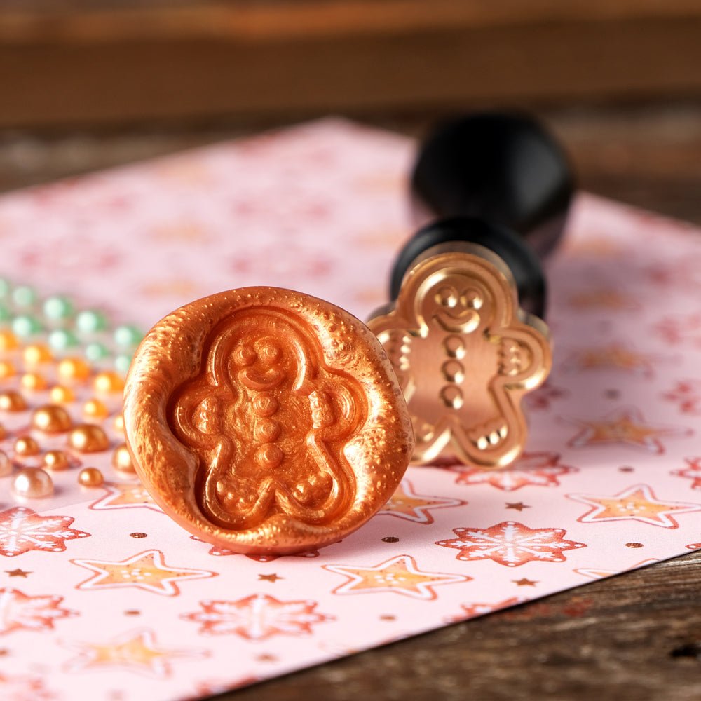 Gingerbread Man Wax Stamper - Honey Bee Stamps