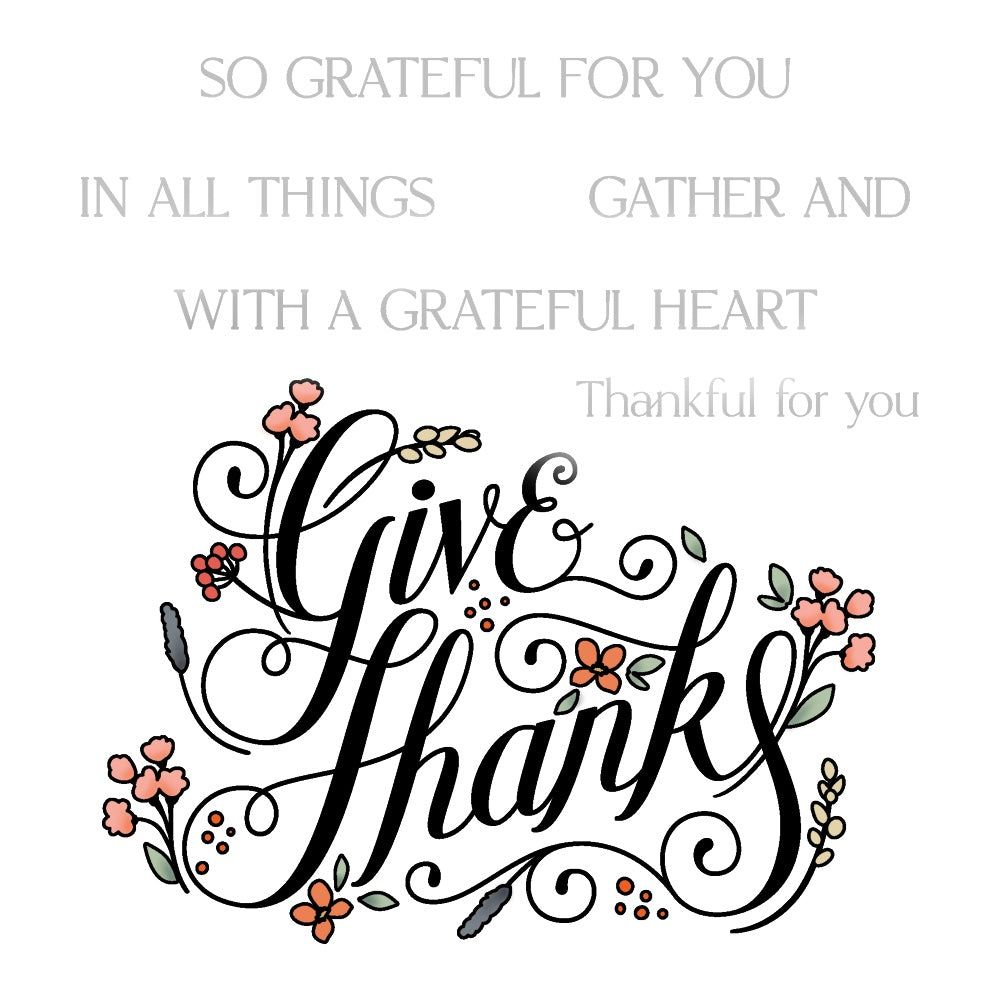 Give Thanks - 4x5 Photopolymer Stamp Set - Honey Bee Stamps