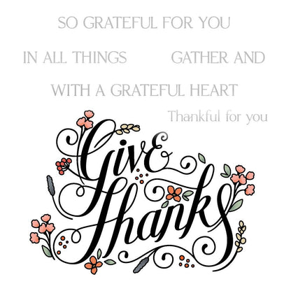 Give Thanks - 4x5 Photopolymer Stamp Set - Honey Bee Stamps