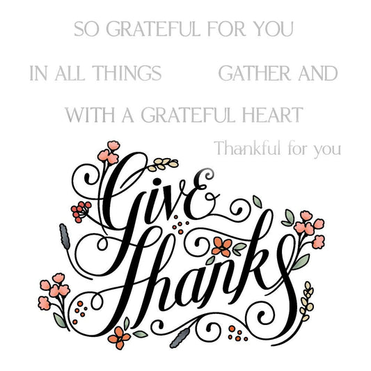 Give Thanks - 4x5 Photopolymer Stamp Set - Honey Bee Stamps