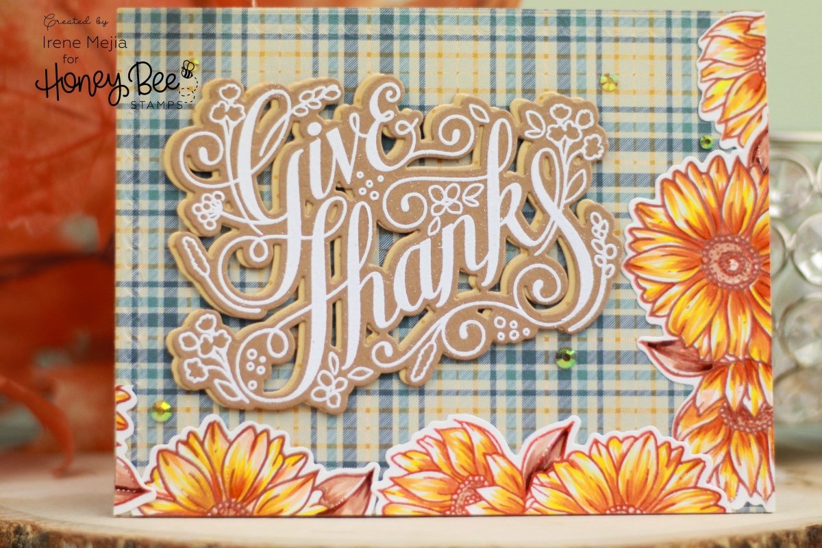 Give Thanks - 4x5 Photopolymer Stamp Set - Honey Bee Stamps