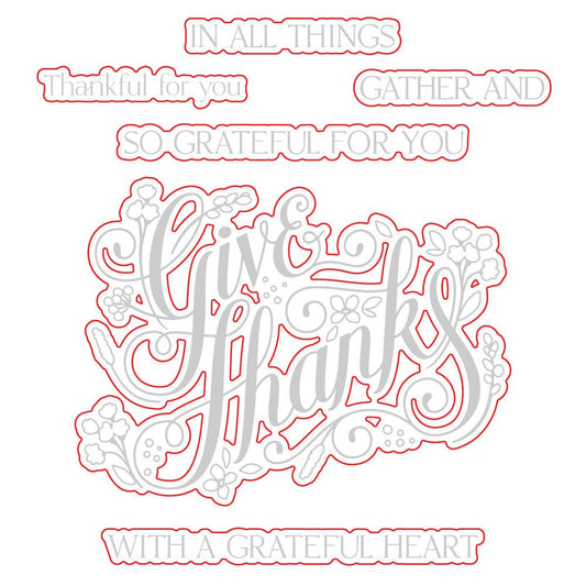 Give Thanks - Honey Cuts - Coordinating Dies - Honey Bee Stamps