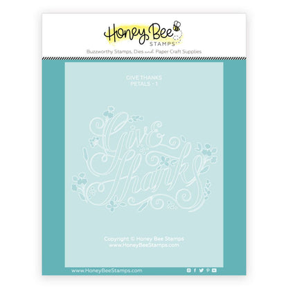 Give Thanks - Set Of 4 - A2 4.25"x5.5" Coordinating tencils - Honey Bee Stamps