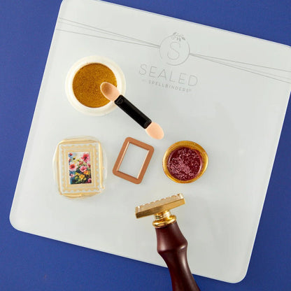 Gold Bullion Wax Seal Powder - Clear Seal Maker Tool Collection by Spellbinders - Honey Bee Stamps