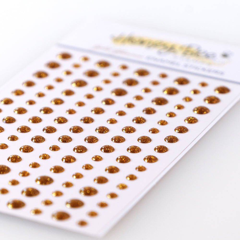 Gold Glimmer Enamel Stickers - 135 Count - Honey Bee Stamps