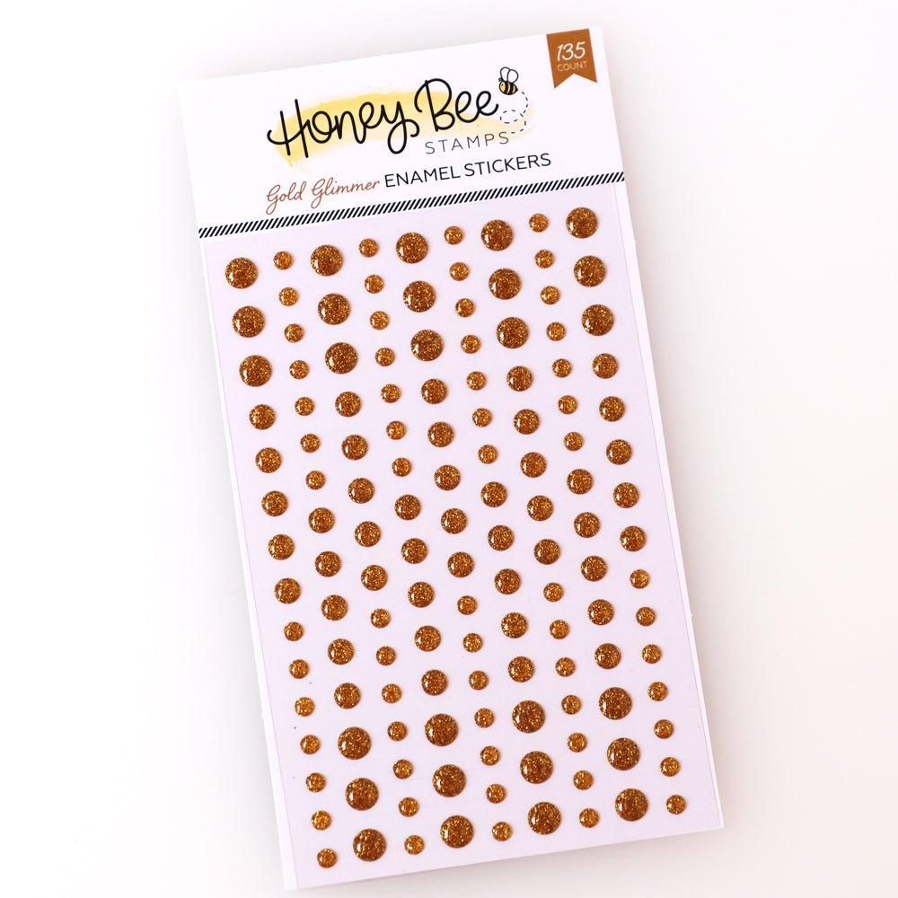 Gold Glimmer Enamel Stickers - 135 Count - Honey Bee Stamps