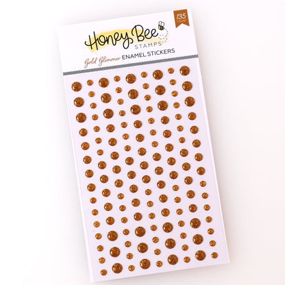 Gold Glimmer Enamel Stickers - 135 Count - Honey Bee Stamps
