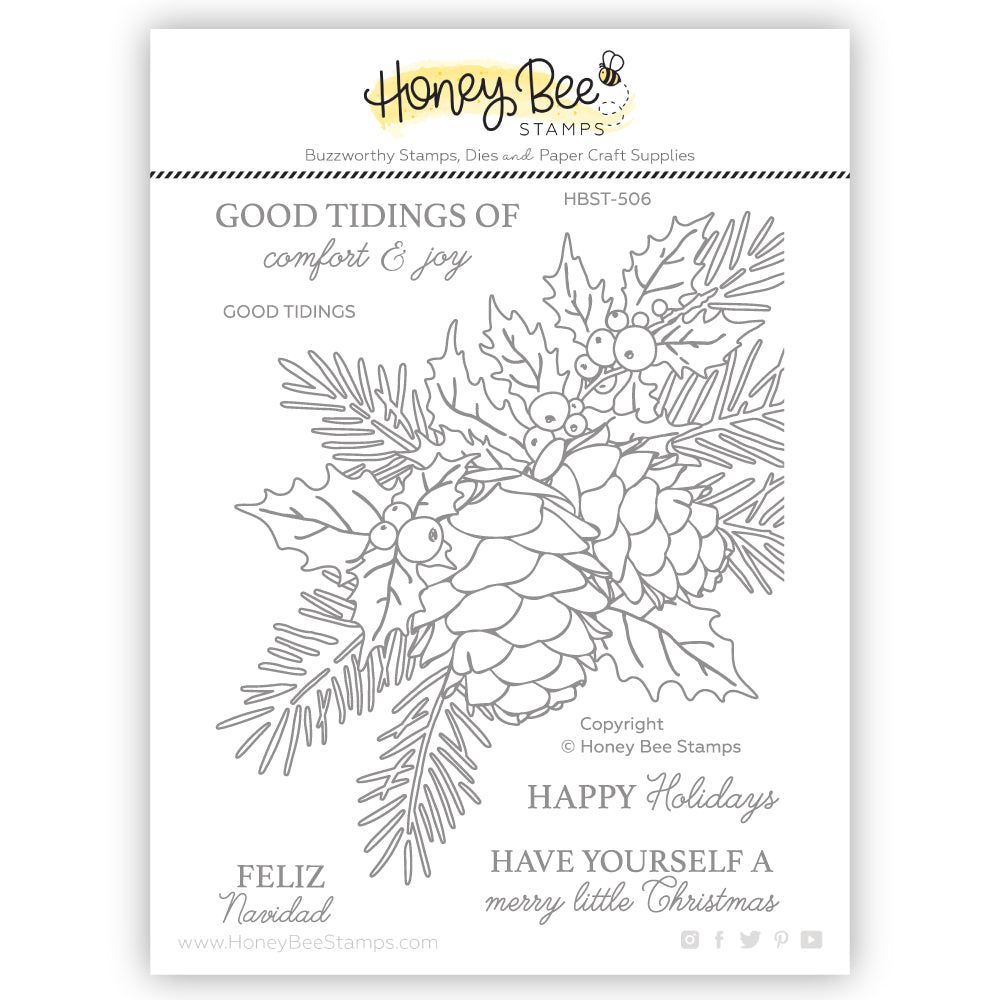 Good Tidings - 4x5 Photopolymer Stamp Set - Honey Bee Stamps