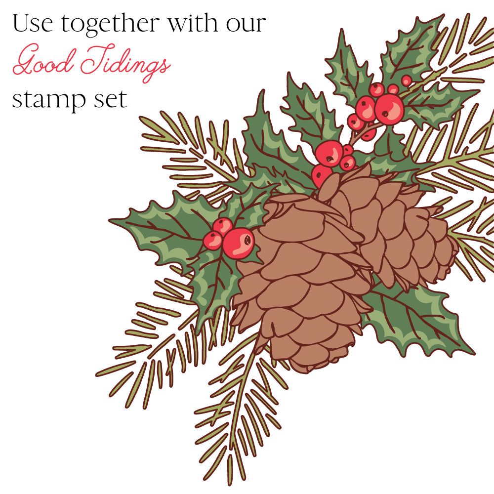 Good Tidings - Set Of 6 - A2 4.25"x5.5" Coordinating Stencils - Honey Bee Stamps