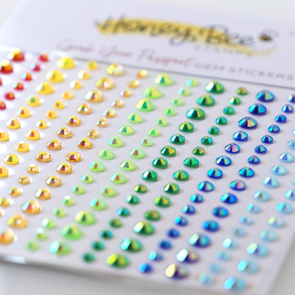 Grab Your Passport Gem Stickers - 210 Count - Honey Bee Stamps