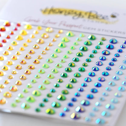 Grab Your Passport Gem Stickers - 210 Count - Honey Bee Stamps