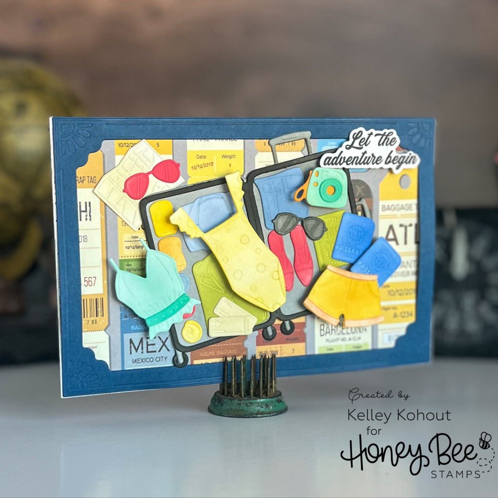 Grab Your Passport Paper Pad 6x8.5 - 24 Double - Sided Sheets - Honey Bee Stamps