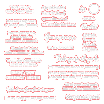 Grade A Teacher - Honey Cuts - Coordinating Dies - Honey Bee Stamps