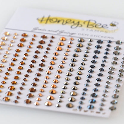 Grain & Grunge Gem Stickers - 210 Count - Honey Bee Stamps