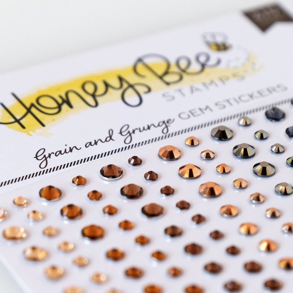 Grain & Grunge Gem Stickers - 210 Count - Honey Bee Stamps