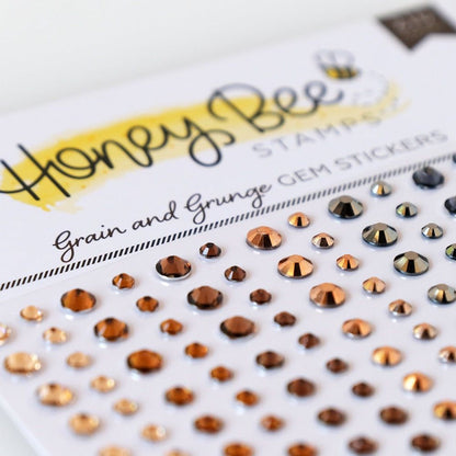 Grain & Grunge Gem Stickers - 210 Count - Honey Bee Stamps