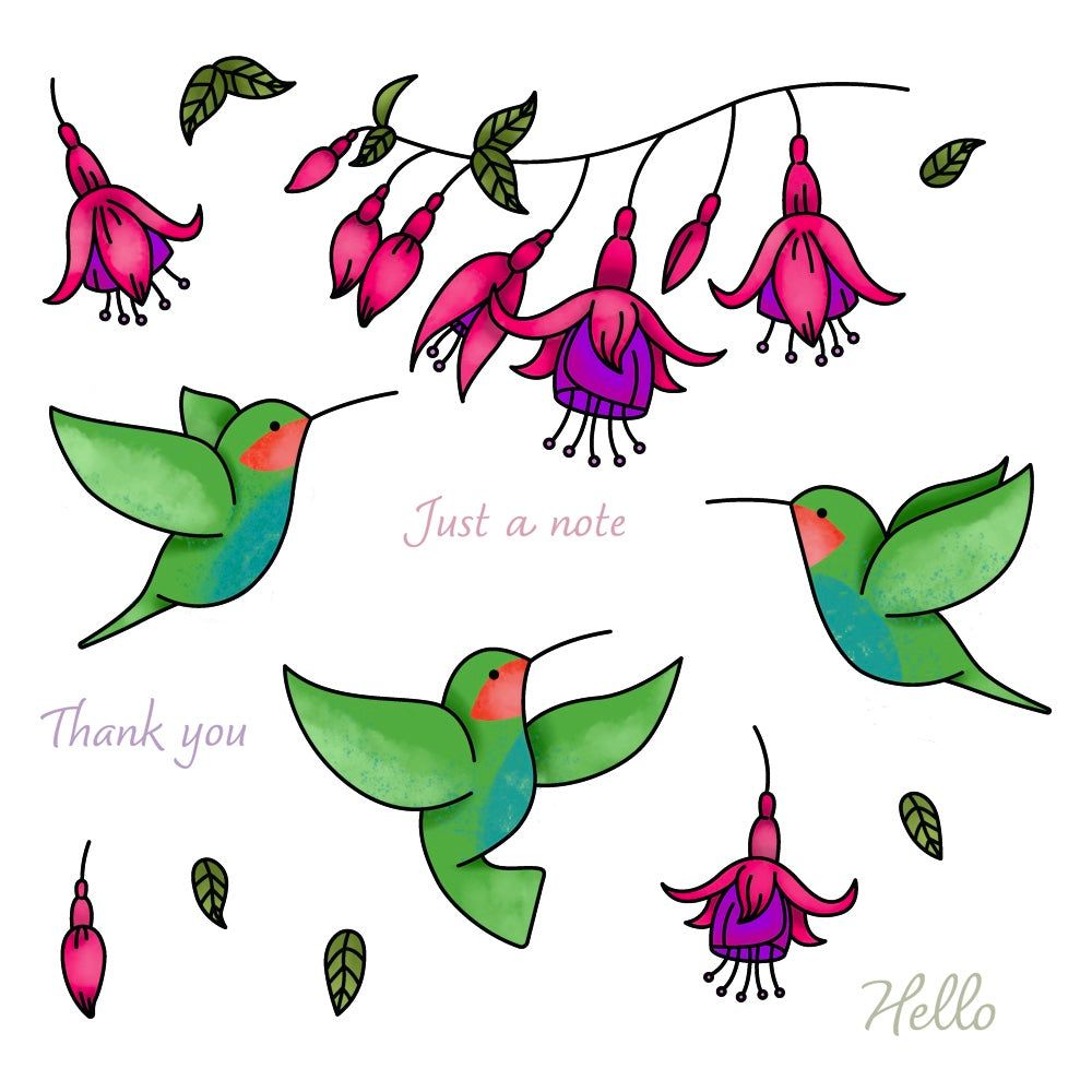 Grandma's Garden - 4x6 Photopolymer Stamp Set - Retiring - Honey Bee Stamps