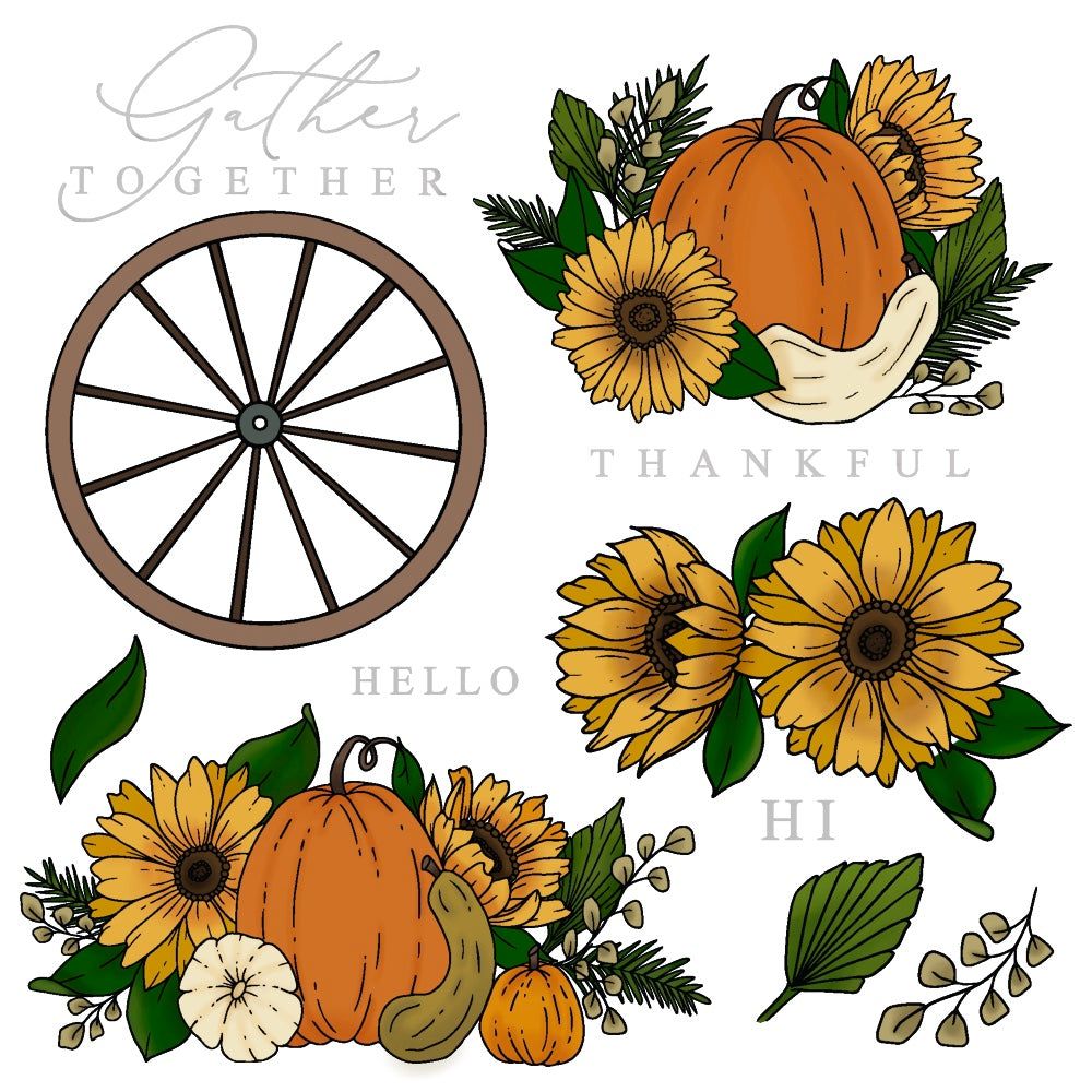 Grateful Gatherings - 6x8 Photopolymer Stamp Set - Honey Bee Stamps