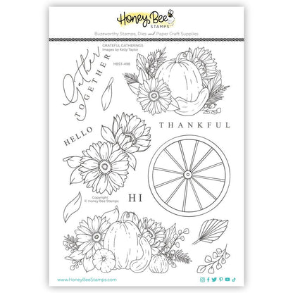 Grateful Gatherings - 6x8 Photopolymer Stamp Set - Honey Bee Stamps
