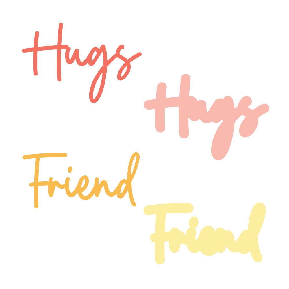 Great Greetings: Friend - Honey Cuts - Stand - Alone Dies - Honey Bee Stamps