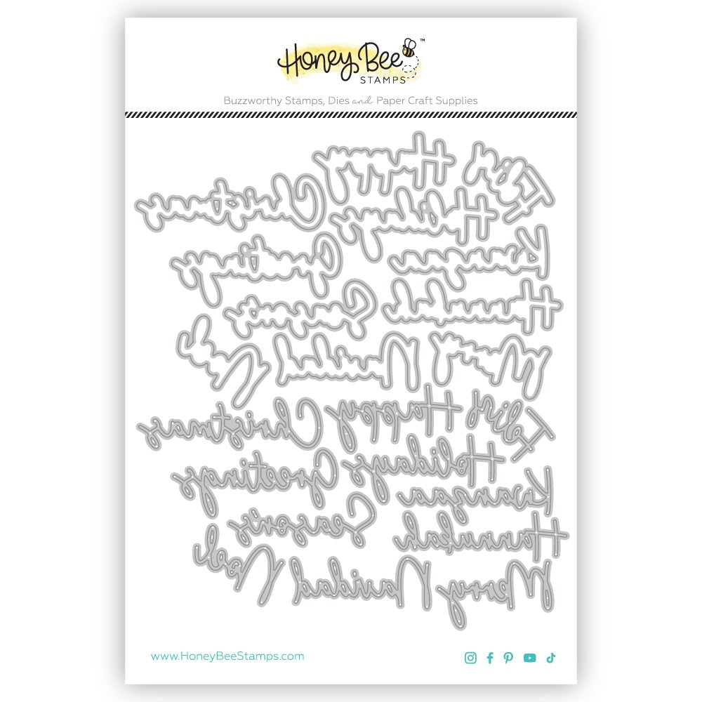 Great Greetings: Holiday - Honey Cuts - Stand - Alone Dies - Honey Bee Stamps