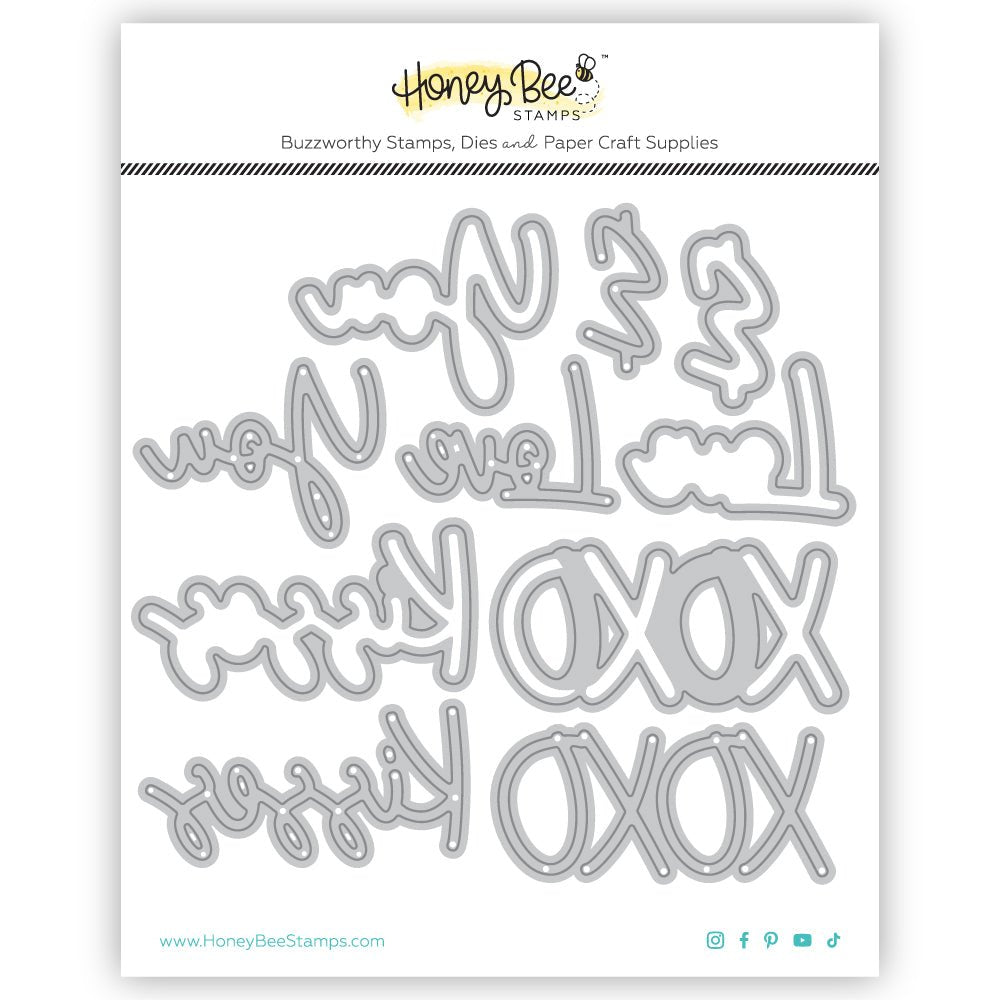 Great Greetings: Love - Honey Cuts - Stand - Alone Dies - Honey Bee Stamps