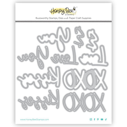 Great Greetings: Love - Honey Cuts - Stand - Alone Dies - Honey Bee Stamps