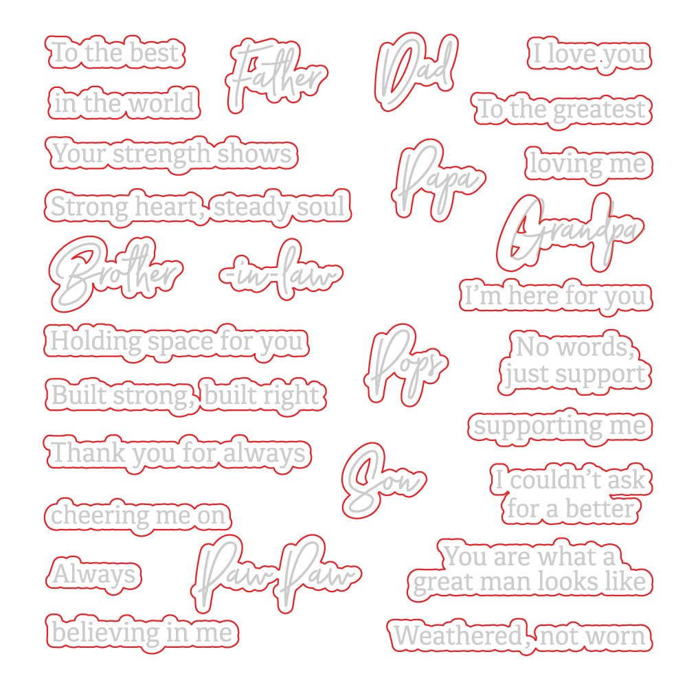 Great Man - Honey Cuts Coordinating Dies - Honey Bee Stamps