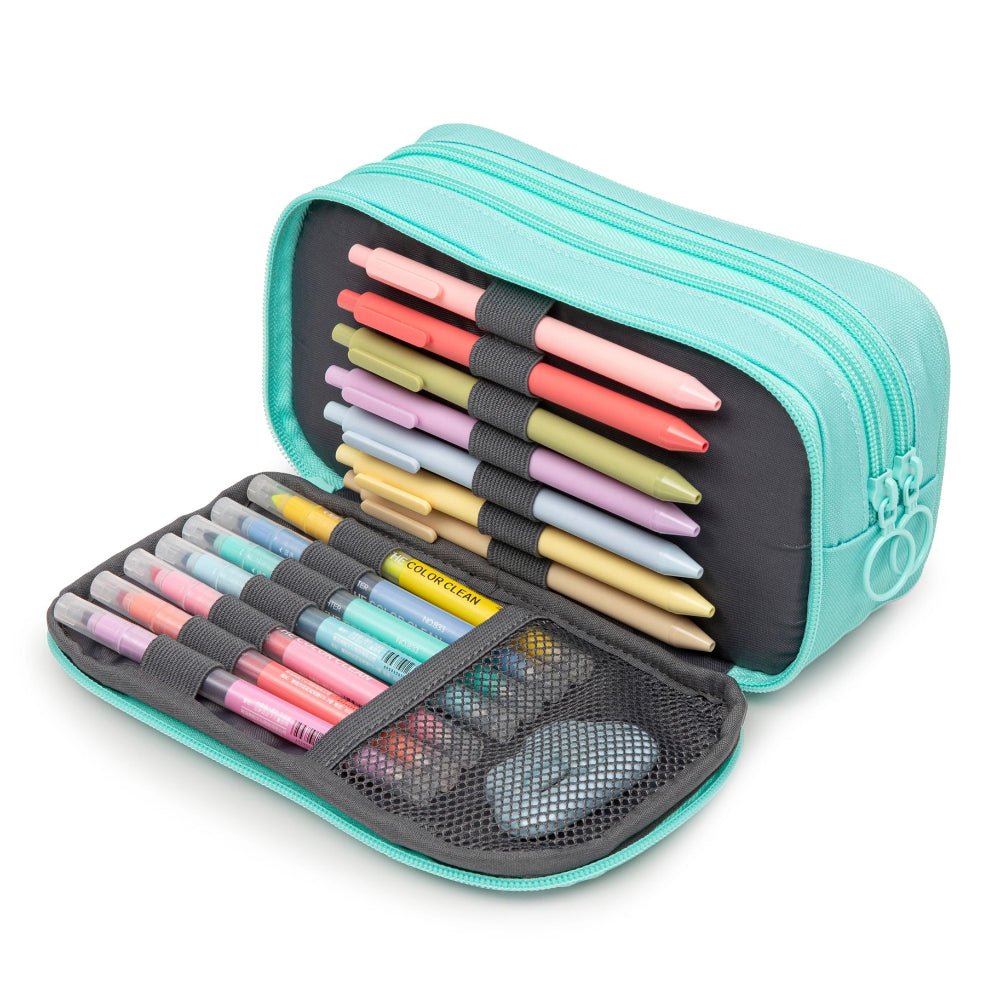 Half & Half Pencil and Art Supply Case - Mint - Honey Bee Stamps