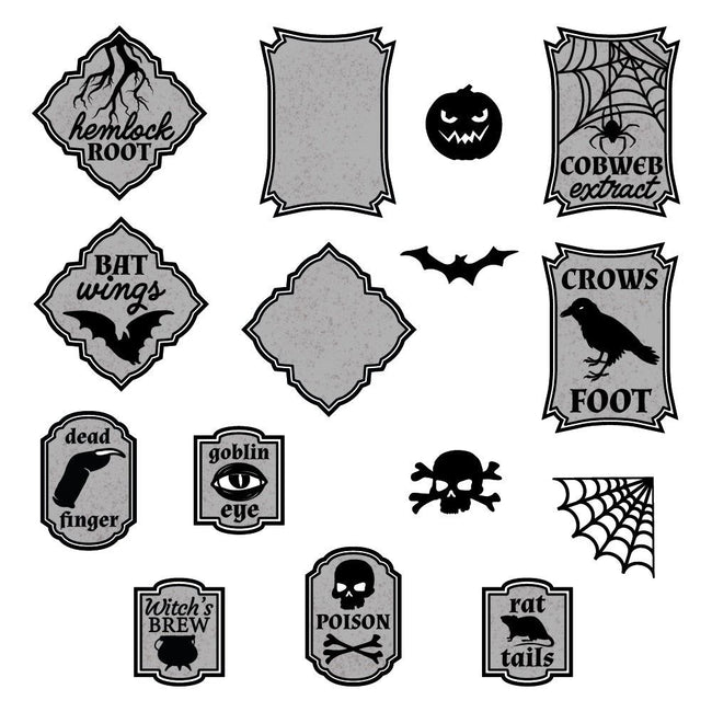 Halloween Potion Labels - 4x5 Stamp Set - Honey Bee Stamps
