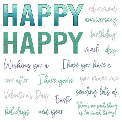 Happy Happy Happy - 6x6 Photopolymer Stamp Set - Honey Bee Stamps