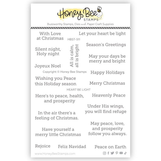 Heart Be Light - 4x5 Photopolymer Stamp Set - Honey Bee Stamps