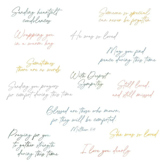 Heartfelt Condolences - 5x6.5 Photopolymer Stamp Set - Honey Bee Stamps