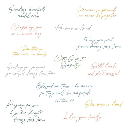 Heartfelt Condolences - 5x6.5 Photopolymer Stamp Set - Honey Bee Stamps