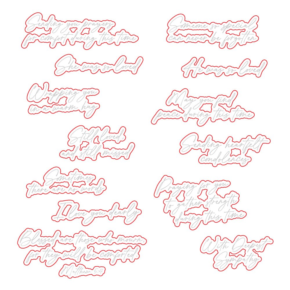 Heartfelt Condolences - Honey Cuts - Coordinating Dies - Honey Bee Stamps