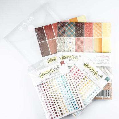 Heartfelt Harvest Paper Pad and Sticker Bundle - Honey Bee Stamps