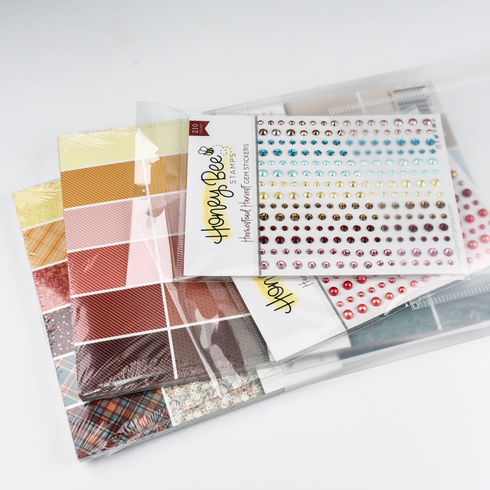Heartfelt Harvest Paper Pad and Sticker Bundle - Honey Bee Stamps