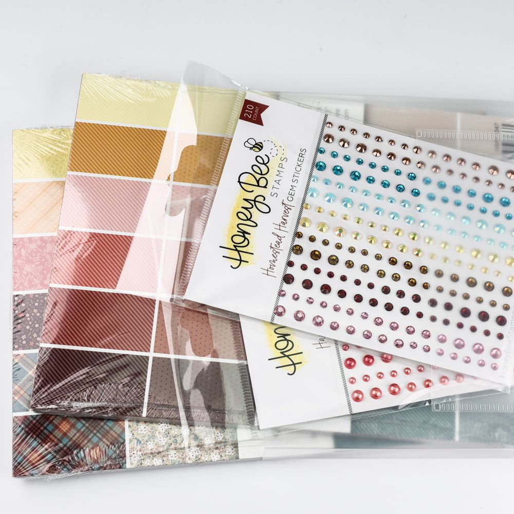 Heartfelt Harvest Paper Pad and Sticker Bundle - Honey Bee Stamps