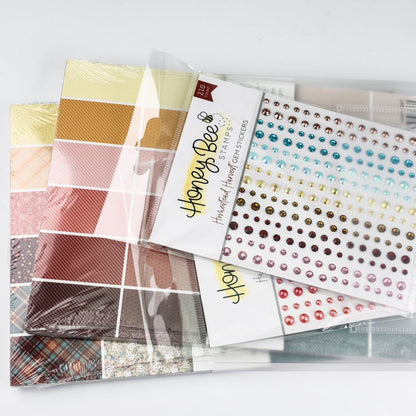 Heartfelt Harvest Paper Pad and Sticker Bundle - Honey Bee Stamps