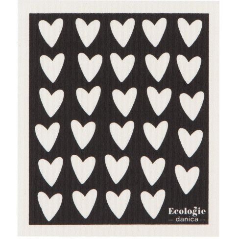 Hearts Swedish Sponge Cloth - Honey Bee Stamps