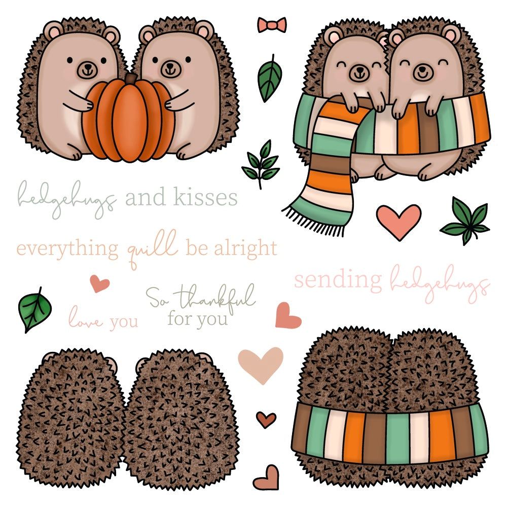 Hedgehugs - 6x6 Photopolymer Stamp Set - Retiring - Honey Bee Stamps