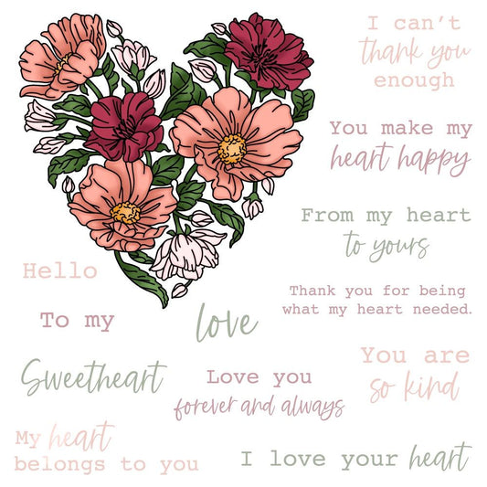 Hello Sweetheart - 6x6 Photopolymer Stamp Set - Honey Bee Stamps