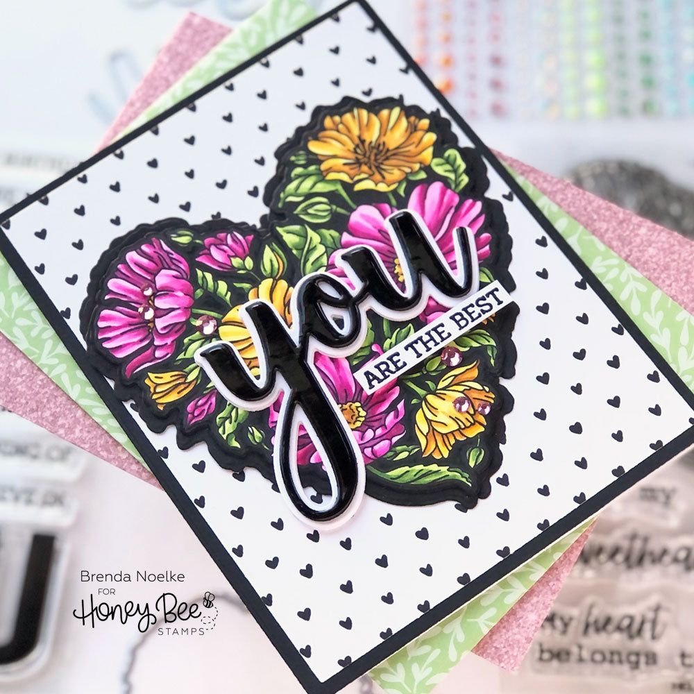 Hello Sweetheart - 6x6 Photopolymer Stamp Set - Honey Bee Stamps