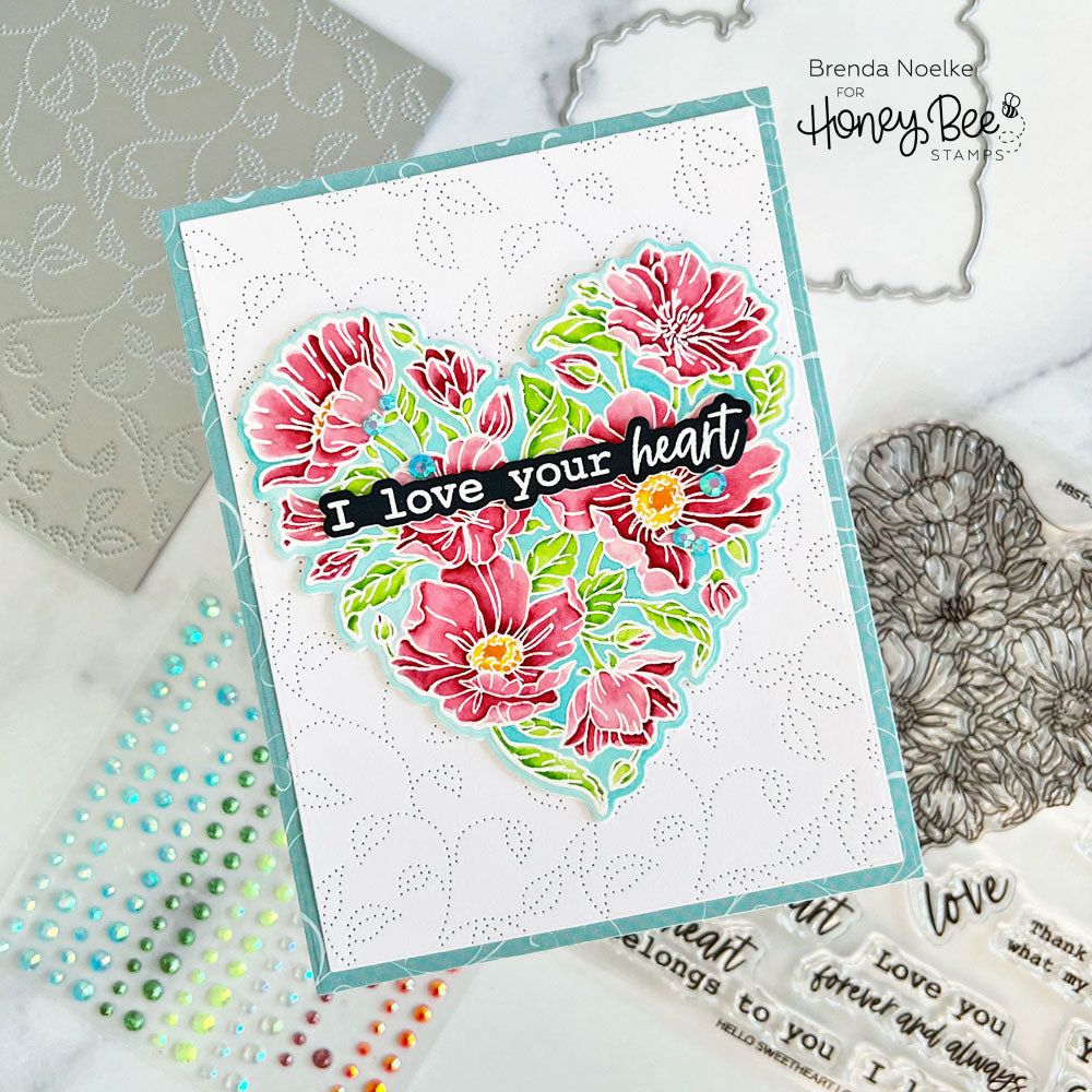 Hello Sweetheart - 6x6 Photopolymer Stamp Set - Honey Bee Stamps