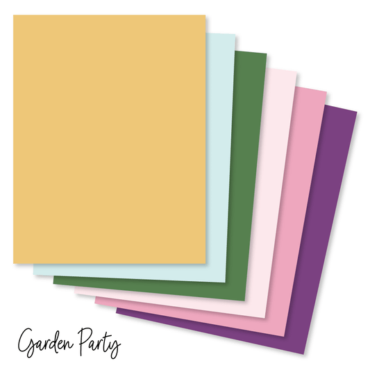 Hive Hues Collection 100lb. Solid Cardstock - 12 Sheets 8.5"x11" - Garden Party - Honey Bee Stamps