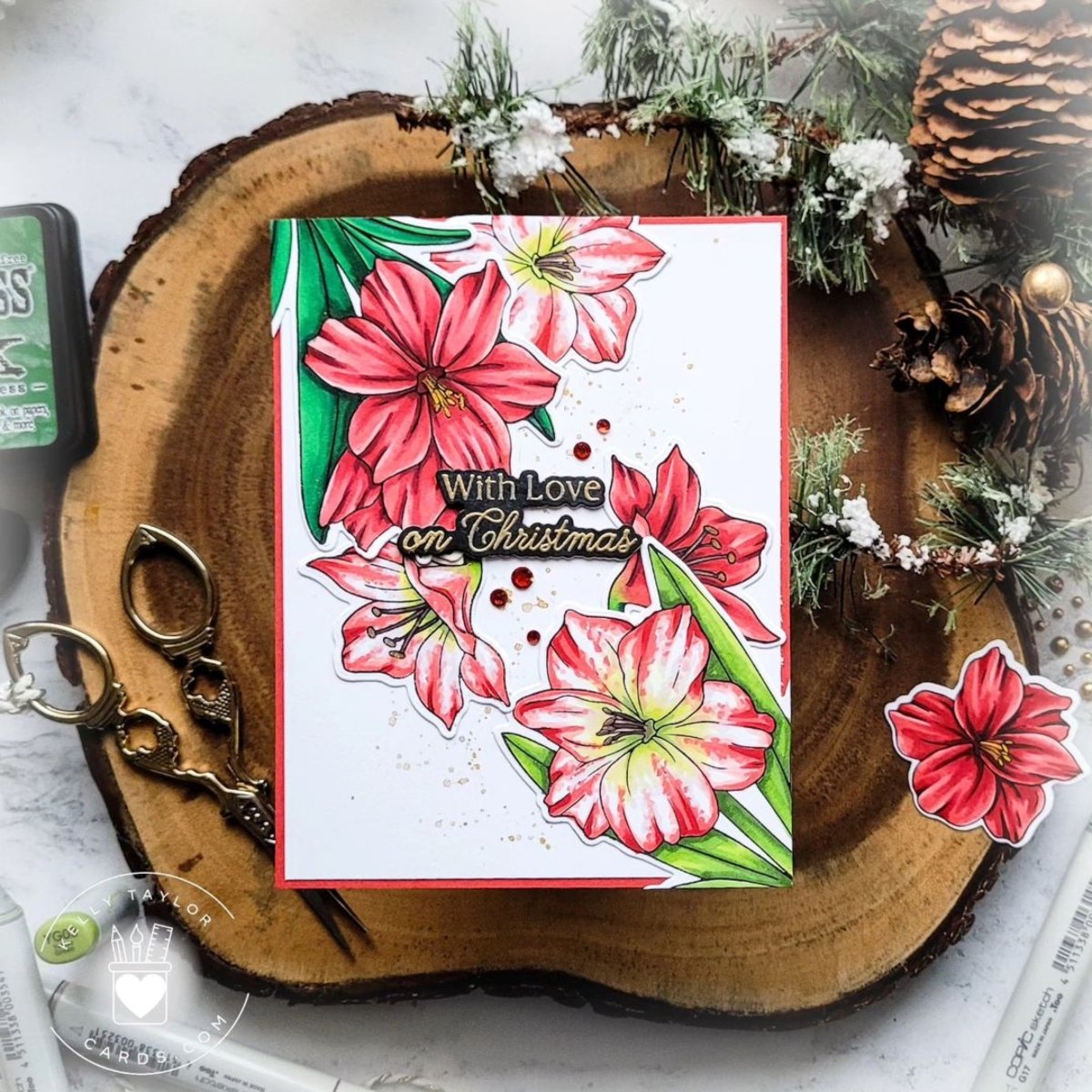 Holiday Blooms - 6x8 Photopolymer Stamp Set - Retiring - Honey Bee Stamps