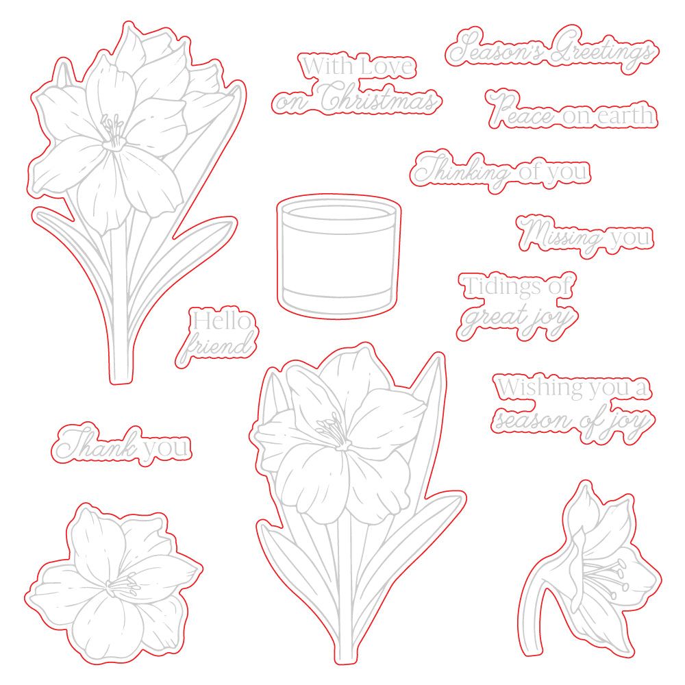 Holiday Blooms - Honey Cuts - Coordinating Dies - Retiring - Honey Bee Stamps