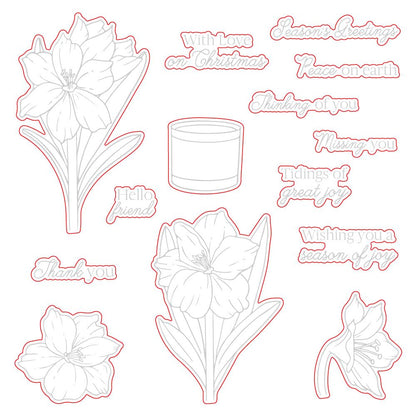 Holiday Blooms - Honey Cuts - Coordinating Dies - Retiring - Honey Bee Stamps